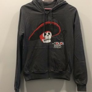 The Color Fred Taking Back Sunday skull hoody S